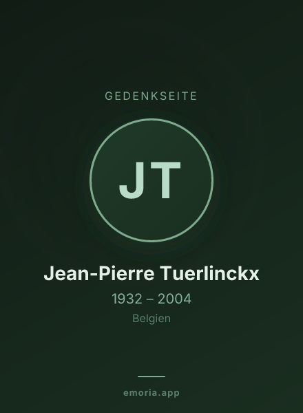 Gedenkportrait von Jean-Pierre Tuerlinckx
