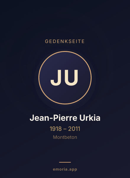 Gedenkportrait von Jean-Pierre Urkia