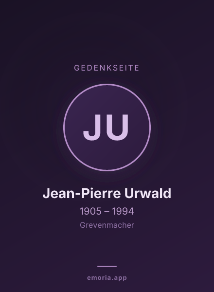 Gedenkportrait von Jean-Pierre Urwald