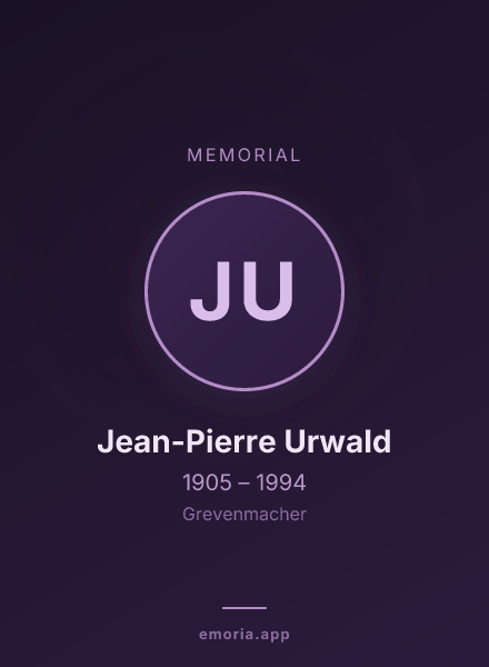 Memorial portrait of Jean-Pierre Urwald
