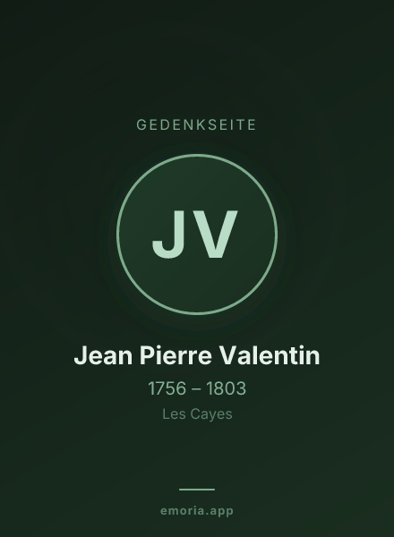 Gedenkportrait von Jean Pierre Valentin