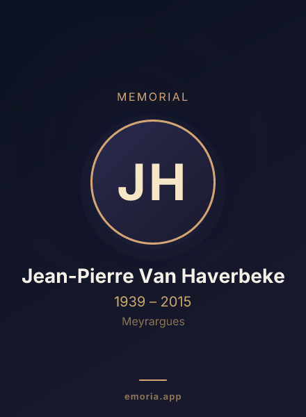 Memorial portrait of Jean-Pierre Van Haverbeke
