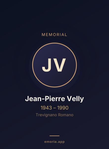 Memorial portrait of Jean-Pierre Velly