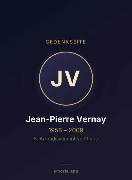 Gedenkportrait von Jean-Pierre Vernay