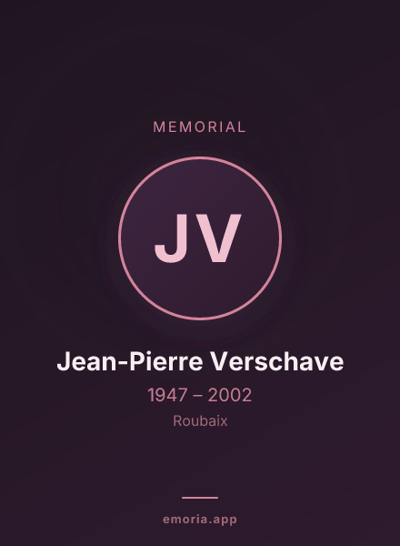 Memorial portrait of Jean-Pierre Verschave