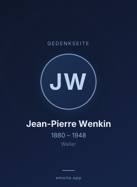 Gedenkportrait von Jean-Pierre Wenkin