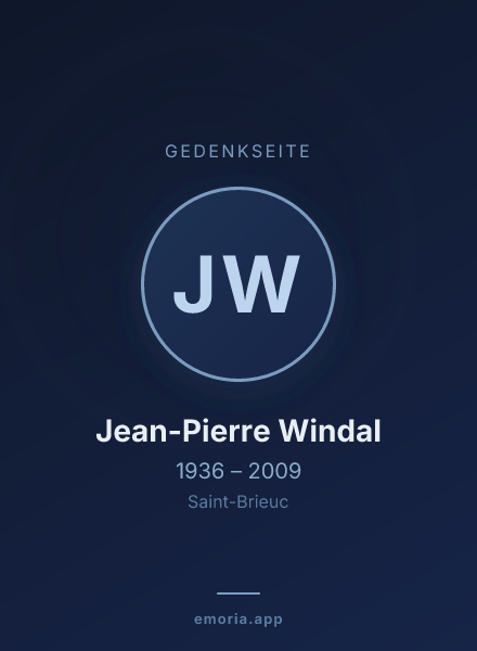 Gedenkportrait von Jean-Pierre Windal