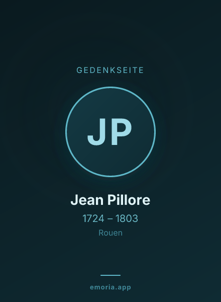 Gedenkportrait von Jean Pillore