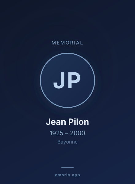 Memorial portrait of Jean Pilon