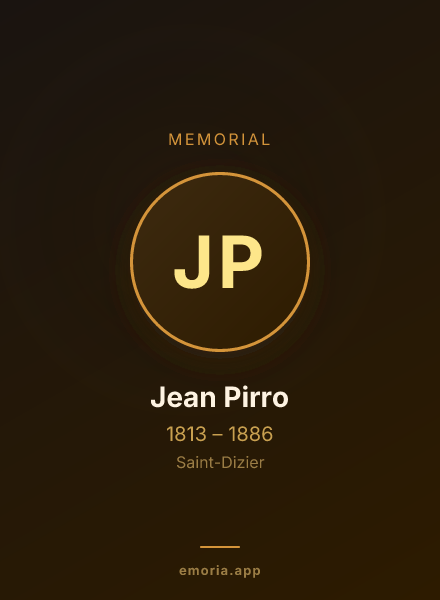 Memorial portrait of Jean Pirro
