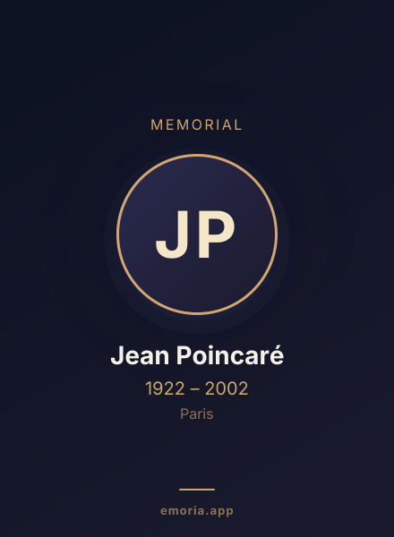 Memorial portrait of Jean Poincaré
