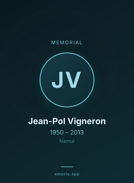 Memorial portrait of Jean-Pol Vigneron