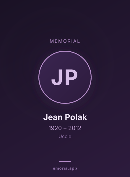 Memorial portrait of Jean Polak