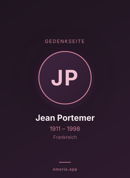 Gedenkportrait von Jean Portemer