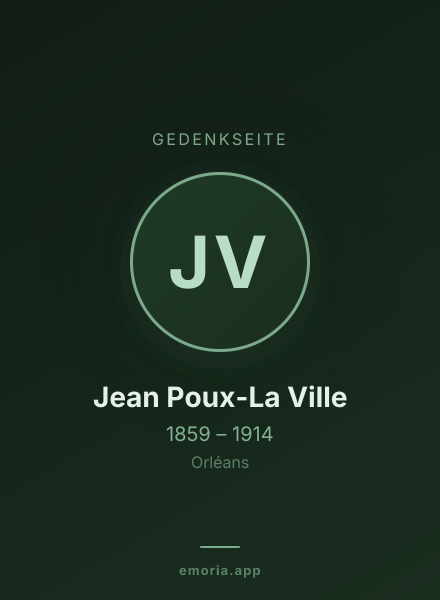Gedenkportrait von Jean Poux-La Ville