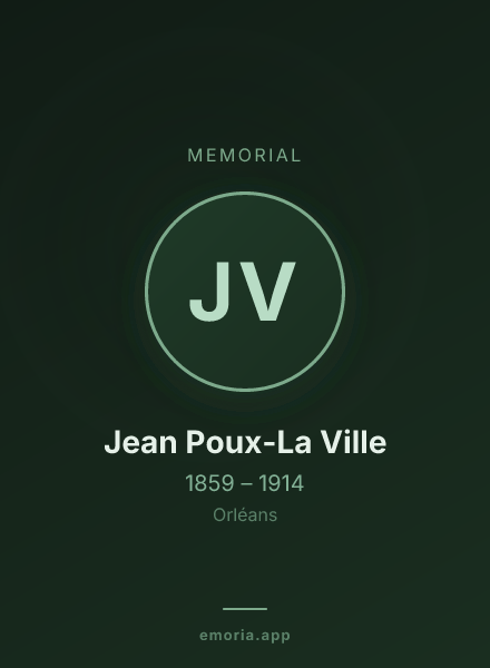 Memorial portrait of Jean Poux-La Ville