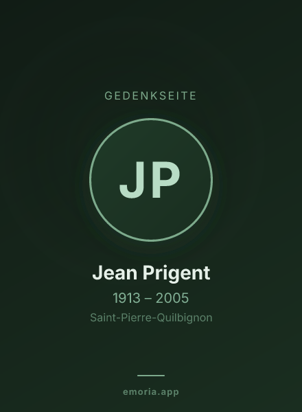 Gedenkportrait von Jean Prigent