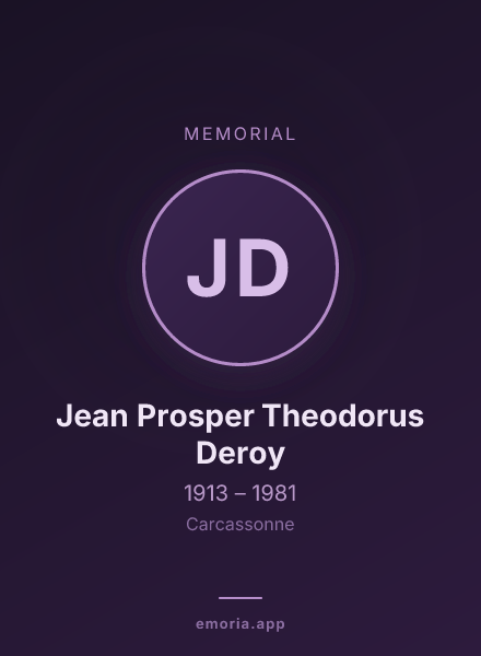 Memorial portrait of Jean Prosper Theodorus Deroy