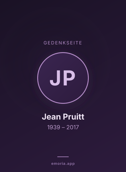 Gedenkportrait von Jean Pruitt