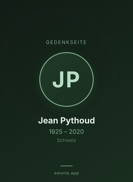 Gedenkportrait von Jean Pythoud