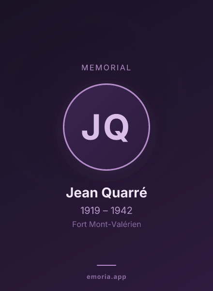 Memorial portrait of Jean Quarré