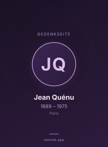 Gedenkportrait von Jean Quénu