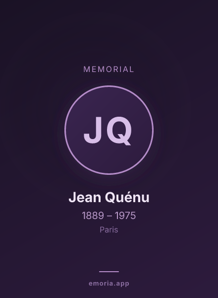 Memorial portrait of Jean Quénu