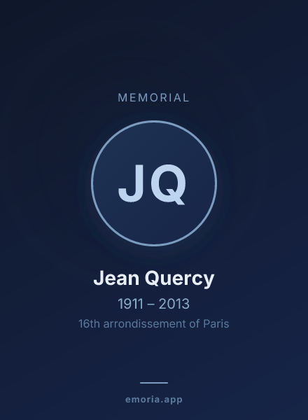 Memorial portrait of Jean Quercy