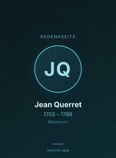 Gedenkportrait von Jean Querret