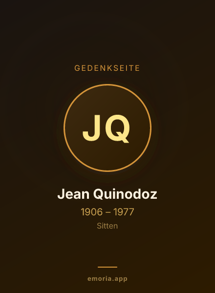 Gedenkportrait von Jean Quinodoz