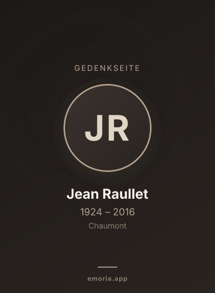 Gedenkportrait von Jean Raullet