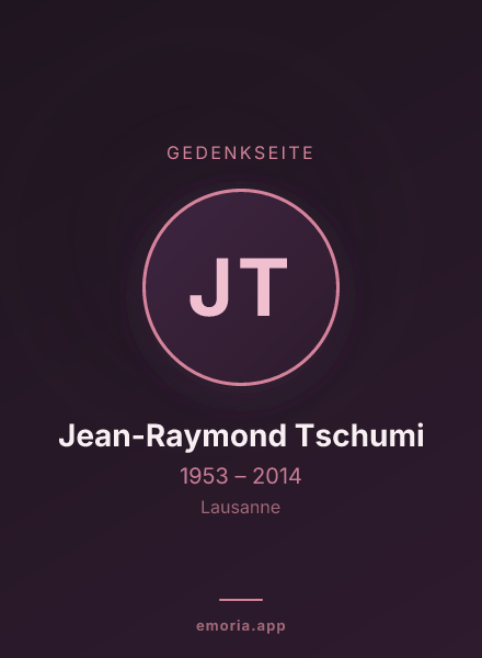 Gedenkportrait von Jean-Raymond Tschumi