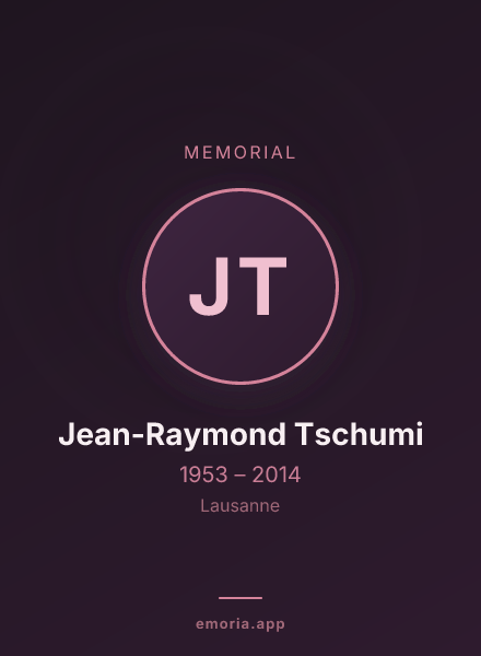 Memorial portrait of Jean-Raymond Tschumi