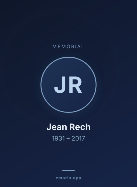 Memorial portrait of Jean Rech