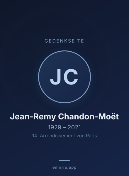 Gedenkportrait von Jean-Remy Chandon-Moët