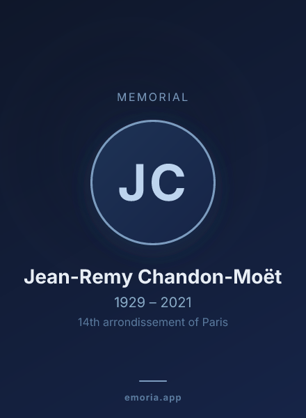Memorial portrait of Jean-Remy Chandon-Moët