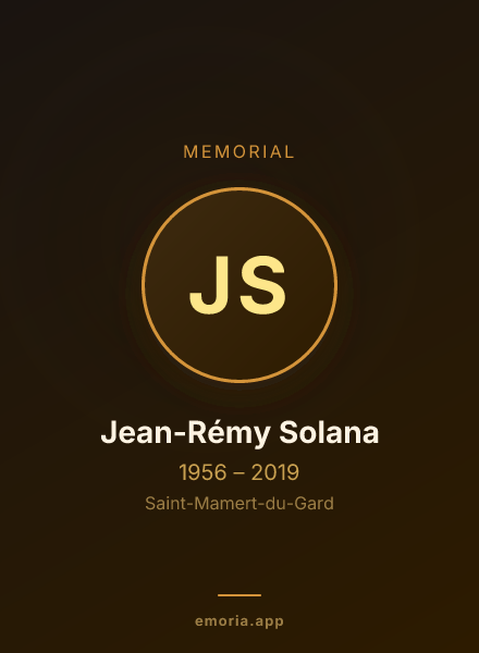Memorial portrait of Jean-Rémy Solana