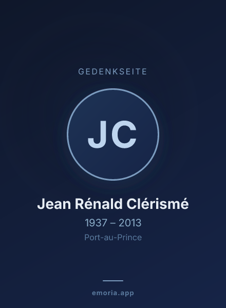 Gedenkportrait von Jean Rénald Clérismé