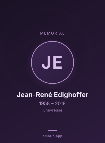 Memorial portrait of Jean-René Edighoffer