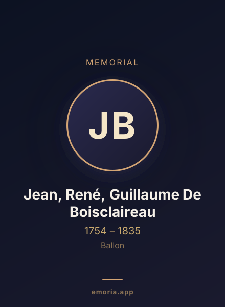 Memorial portrait of Jean, René, Guillaume De Boisclaireau