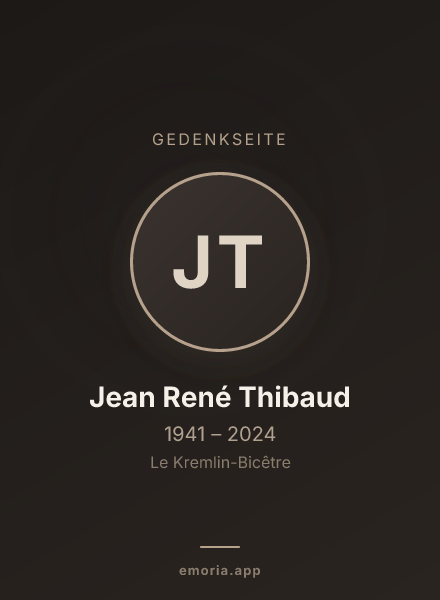 Gedenkportrait von Jean René Thibaud