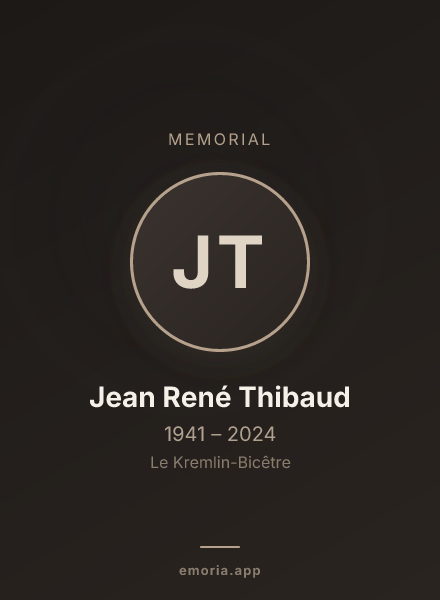 Memorial portrait of Jean René Thibaud