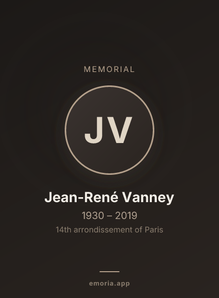 Memorial portrait of Jean-René Vanney