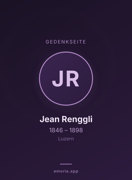 Gedenkportrait von Jean Renggli