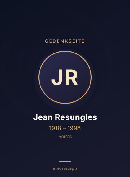 Gedenkportrait von Jean Resungles