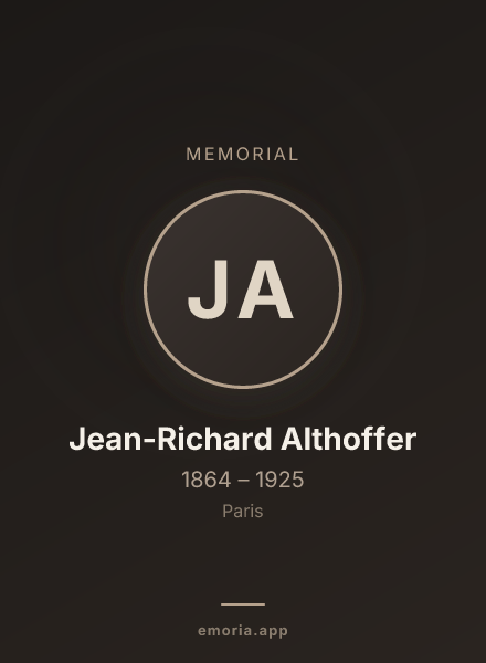 Memorial portrait of Jean-Richard Althoffer