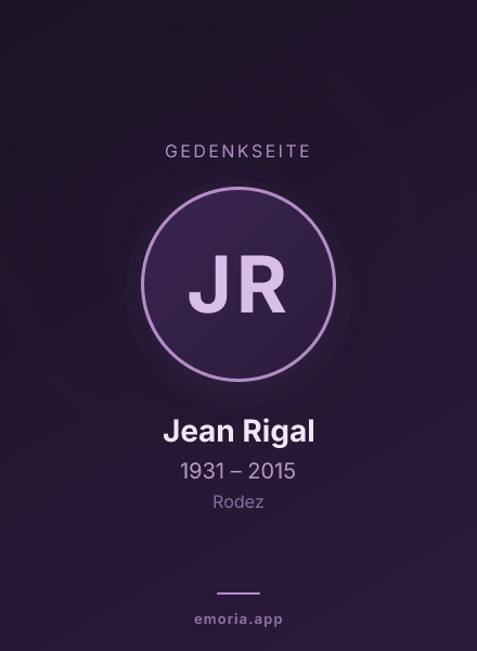 Gedenkportrait von Jean Rigal