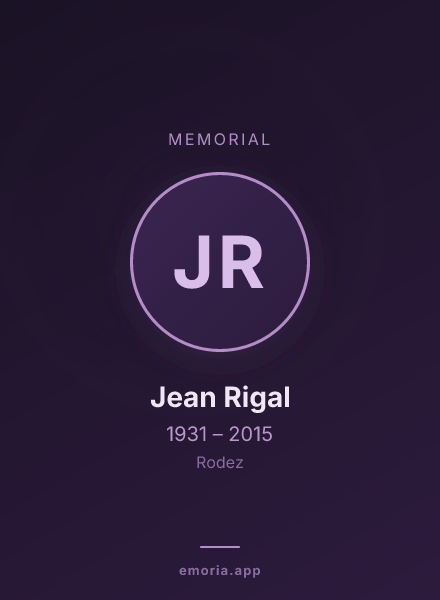 Memorial portrait of Jean Rigal