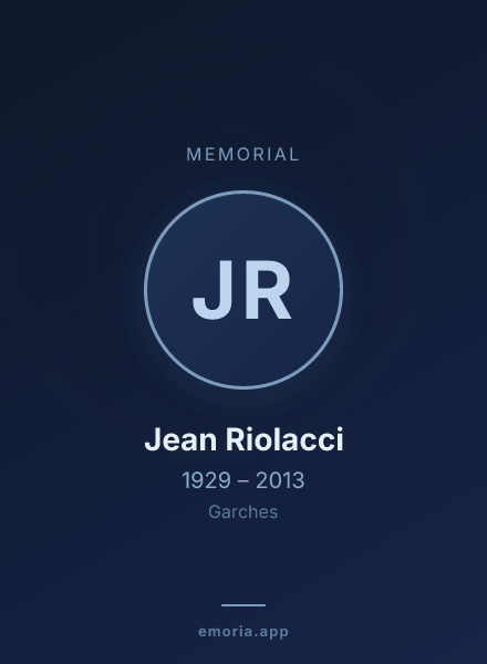 Memorial portrait of Jean Riolacci