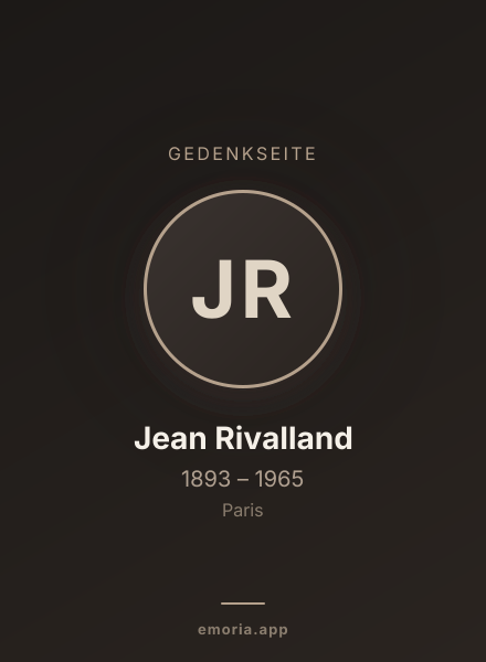 Gedenkportrait von Jean Rivalland